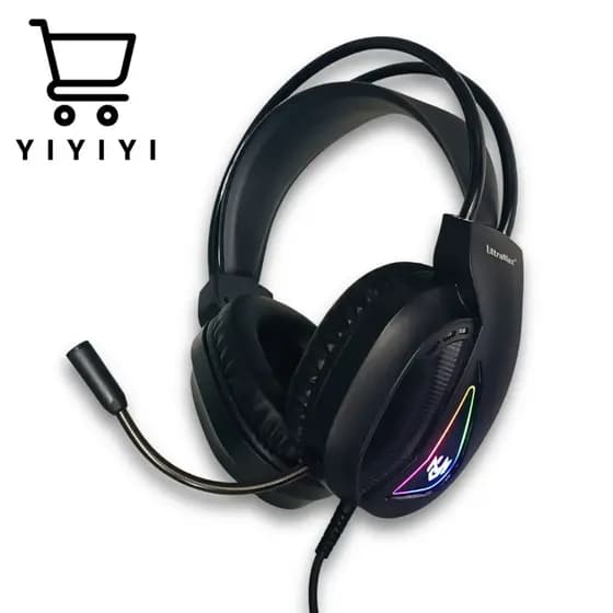 Headset Fone Para Video Gamer Fone de Ouvido Com Microfone RGB LED Para PS4, PS5, X-one, Celula e Computador Ult-G8