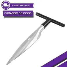 Furador de Coco Profissional em Inox Abridor de Coco Verde Manual Resistente Perfurador Água de Coco