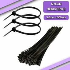 Abraçadeira de Nylon 3,6mm x 300mm Presilha para Cabos Forte e Resistente