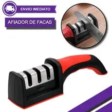 Afiador de Facas 3 em 1 Profissional Manual Afiador de Facas e Tesouras com 3 Estágios