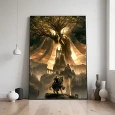 Quadro Decorativo Elden Ring Gamer Arte Moderna Para Quarto Sala Setup MDF Vários Tamanhos