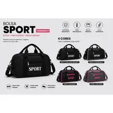 Bolsa Sport P Multifuncional Leve, Espaçosa e Resistente para Academia/Viagens/Passeios