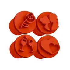 Carimbo para Brigadeiro e Doces - Casamento - Kit com 4 unidades