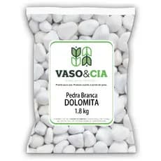 Pedra Dolomita Branca Seixo Decorativa para Vasos e Jardins Ornamentais - Pacote de 1,8 kg