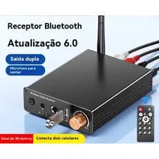 Mais recente 6.0 adaptador bluetooth 3.5mm receptor bluetooth amplificador de potência áudio sem perdas U disco microfon