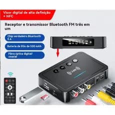 Novo produto receptor bluetooth NFC 5.4 transmissor bluetooth FM três em um adaptador bluetooth