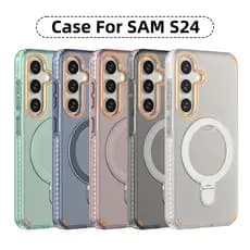 Suporte De Rotação De Anel De Metal De Carregamento Sem Fio Proteção De Tela TPU Capa De Telefone À Prova De Choque Para