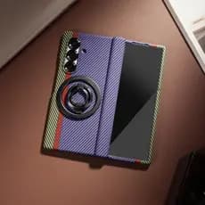 Para Samsung Z Fold 8 Ultra Rotativo Anel Titular Caso Do Telefone Dobradiça Proteção Embutido Filme De Vidro Frontal À
