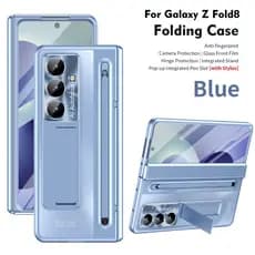 Para Samsung Z Fold 8 Ultra Caso Kickstand Filme De Vidro Temperado Pop-Up Caneta Slot Com Stylus Dobradiça Lente Proteç