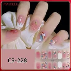Adesivo de unha em gel sem assar para arte em unhas Tridimensional removível removível filme de esmalte adesivo completo para decoração de unhas Ferramenta de manicure para loja de unhas 20 designs MAYBELE