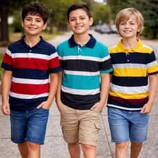 Kit 3 Camisa Polo Infantil Listrada Menino do 2 ao 16 Juvenil Confortável