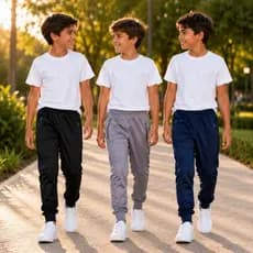 kit 2 Calças infantil 10 ao 16 Com Ziper Nos Bolsos Jogger