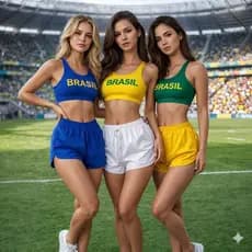 Kit 3 Shorts Feminino Tactel Cintura Elástica Confortável Ideal Copa do Mundo