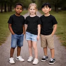Kit 3 Camisetas Infantil Unissex Básica Algodão Confortável