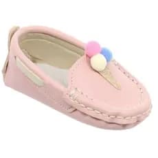 Sapatinho de bebê Menina Sapatinho de Bebê Mocassim de Bebe  Enfeite Sorvete