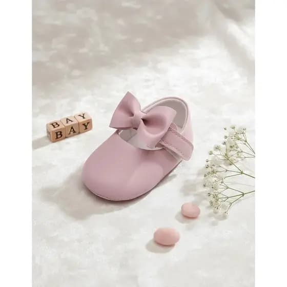 Sapatinho de Bebê Menina Sapatilha De Bebe Laço Removível