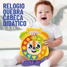 QUEBRA CABECA RELOGIO BRINQUEDO DIDATICO INFANTIL BEBE EDUCATIVO SENSORIAL INTERATIVO PRESENTE
