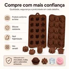 Forma de Silicone Molde Bolo, Doce, Sabonete Artesanal, Chocolate, Bombom, Flexível, Lembrancinhas