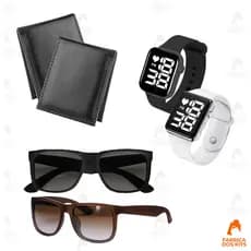 2 Relógio Digital Feminino e Masculino + 2 óculos + Carteira .2023 Só Hoje