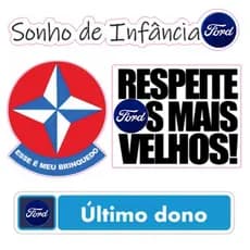 Adesivos Vintage Ford Antigos Carros - 4 Unidades
