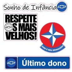 Adesivos Vintage Chevrolet GM  Antigos Carros - 4 Unidades
