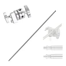 Braço Girafa De Iluminação Em Aço Inoxidável + Cabeça Efeito inox