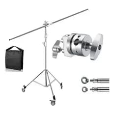 Tripé Estudio Inox Girafa Com Articulação Rodinhas E C/peso