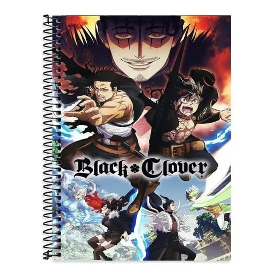 Caderno  Caderno Black Clover 10 Matérias 160 Folhas
