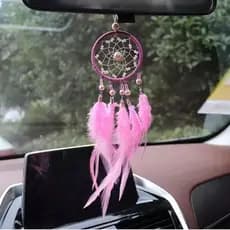 Apanhador De Sonhos Pingente De Carro , Acessório Interior Para Espelho De Penas , Pendurado , Decoração De Casa , Ornam