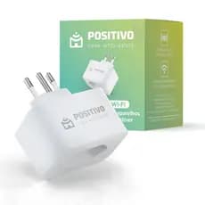 Smart Plug CFH Wi-Fi Positivo Casa Inteligente - 10A - 1000W - 100/240V - Wi-Fi - Controle Remoto - Plug Padrão Brasil
