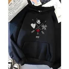 Moletom Canguru Blusa Frio Inverno C/Capuz Confortavel Capote Candomblé Umbanda Entidades Zé Pomba Giria Exu Laroyê