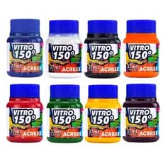 Kit 8 Tinta Vitro 150 37ml Acrilex