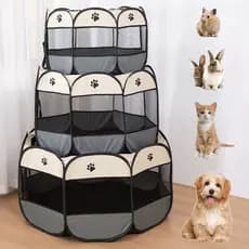 Casinha de cachorro grande portátil dobrável para cachorros e gatos resistente