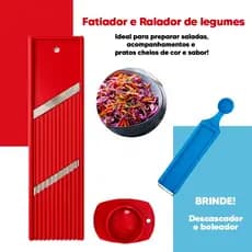 Fatiador Ralador Cortador Manual, Mandoline, Mandolin, Mandolim, Descascador Boleador 4em1