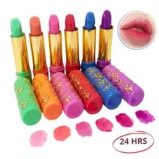 Batom Mágico da Vovó Coloridos 24 Horas Muda de Cor Efeito Natural Longa Duração