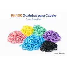 Kit 100 Xuxinha Elástico de Cabelo Rabicó Scrunchies Acessórios de Cabelo Uso Diário Envio Rápido