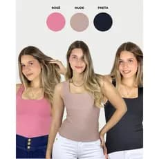 KIT  BLUSAS COM 3 REGATAS MODELADORAS SOFT