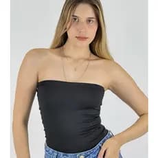 TOMARA QUE CAIA BLUSA TUBINHO COMPRIDO EM SUPLEX 100% FORRADO TOP TUBE MODA BLOGUEIRA