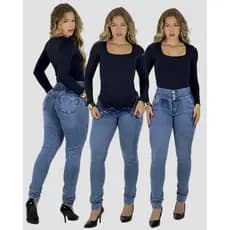 CALÇA MODELADORA COM CINTA - ECOCLUB JEANS - PODEROSA CRISTAL