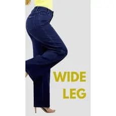 Calça Wide Leg Modeladora Ecoclub jeans Com muita Lycra