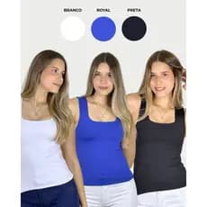 BLUSA KIT COM 4 REGATAS SORTIDAS SOFT FORRO DUPLO