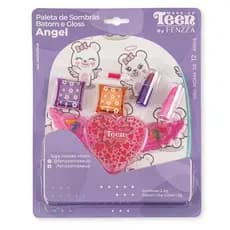 PALETA DE SOMBRAS, BATOM E GLOSS ANGEL