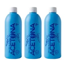 KIT Removedor de Esmalte À Base de Acetona 500ml Monaly (3 unidades)