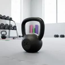 Kettlebell Pintado 14 Kg Musculação Crossfit - Cor Preto