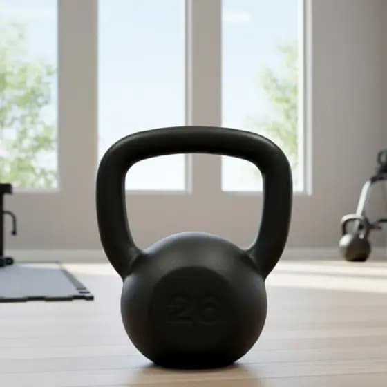 Kettlebell Pintado 26kg- Musculação Treino Fitness Preto