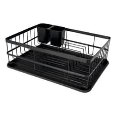 Mor 8248 Premium Escorredor de Louças Aço 9 Pratos Com Bandeja Coletora cor preto