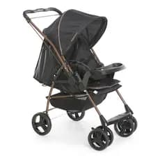 Carrinho de Bebê Galzerano Milano Oferta Passeio Reversivel Preto Cobre