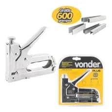 Grampeador Tapeceiro Manual Vonder Gratis 600 Grampos/pinos Pinador