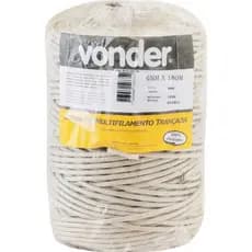 Corda Multifilamento Trançada 6 mm x 180 m Branca Vonder