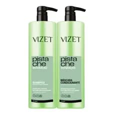 Kit Shampoo e Máscara Condicionante Pistache Reparação Vizet 900ml